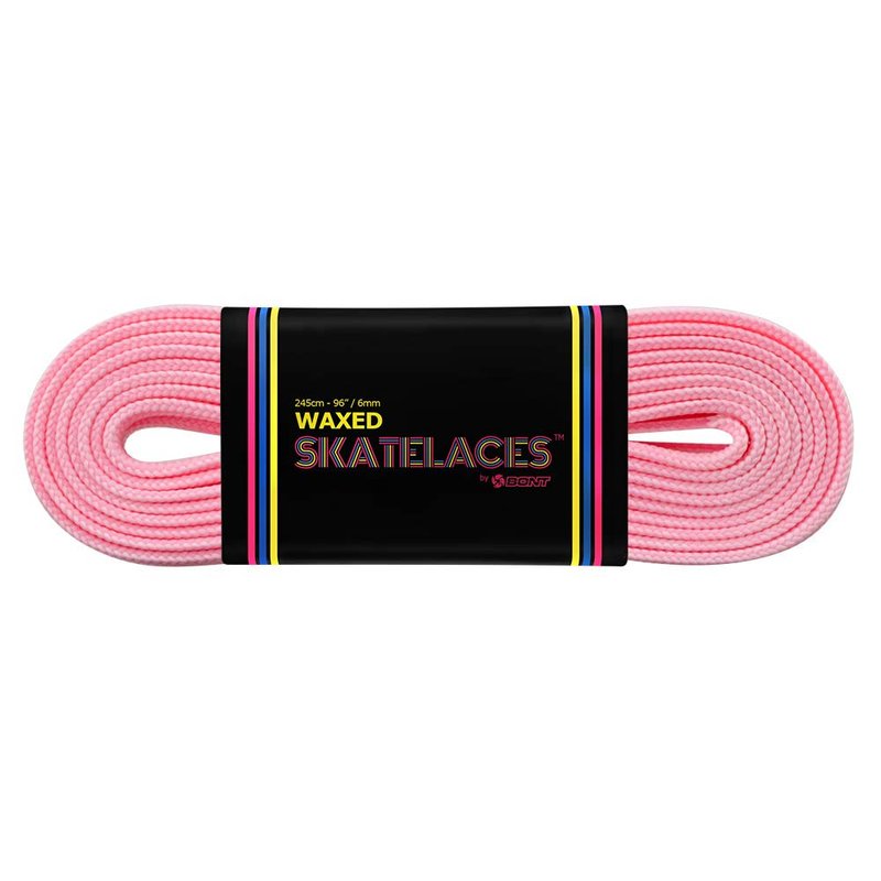 Bont Skates Waxed Laces - 6mm & 8mm - 47" 71" 79" 96" 108" - Bubblegum Pink (8mm Wide / 79 inch / 200cm)