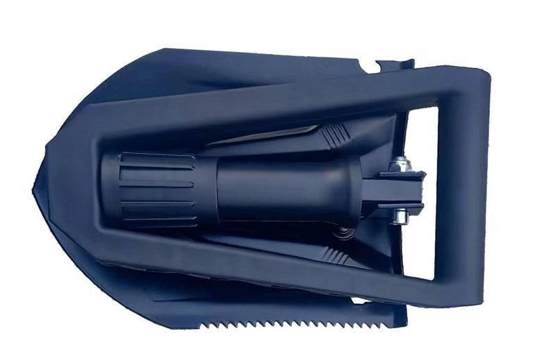 Outdoor Emergency Folding Shovel, 24 inches in Length, Made of high-Hardness Carbon Steel, with Serrated Edges, andequipped with a Carrying Bag. Suitable for Camping and Other Outdoor Activities.