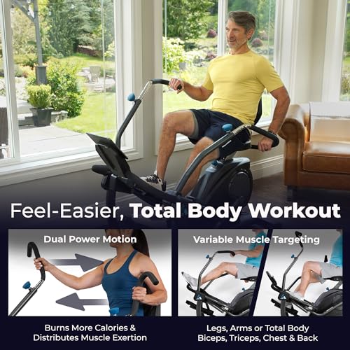 FreeStep LT3 Recumbent Cross Trainer Stepper - Zero-Impact Exercise w/Patented Physical Therapy Stride Technology, Whisper-Quiet, Multi-Position Arms, Free App w/Trainer-Led Workouts