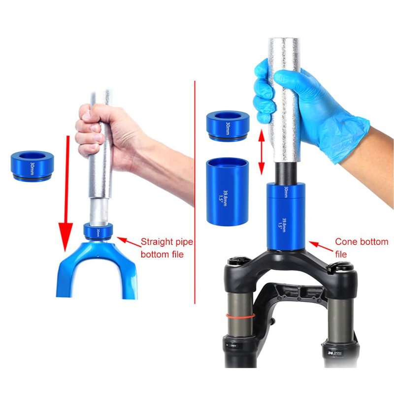 Crown Race Setting Tool, 3PCS Bike Fork Crown Race Setting Tool, Bicycle Fork Nut Setting Installer, Bicycle Repairing Front Fork Setter Kit 28.6mm