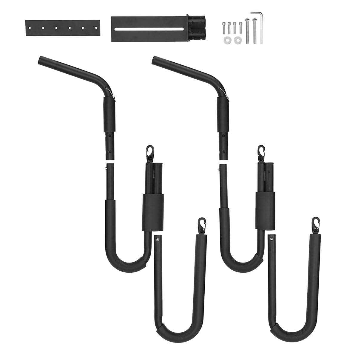 Adjustable Surfboard Rack,with 2 Racks for 2 Surfboards,Aluminum Alloy Surfboard Rack and Holder with Mounting HardwareEasy Install for Motorcycle,Bicycle