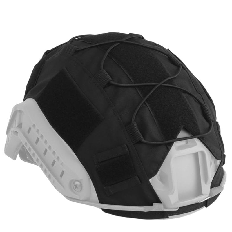 ATAIRSOFT Tactical Airsoft Helmet Cover for Fast SF High Cut Helmet Maritime Helmet Paintball Hunting Shooting Gear (Black, L)