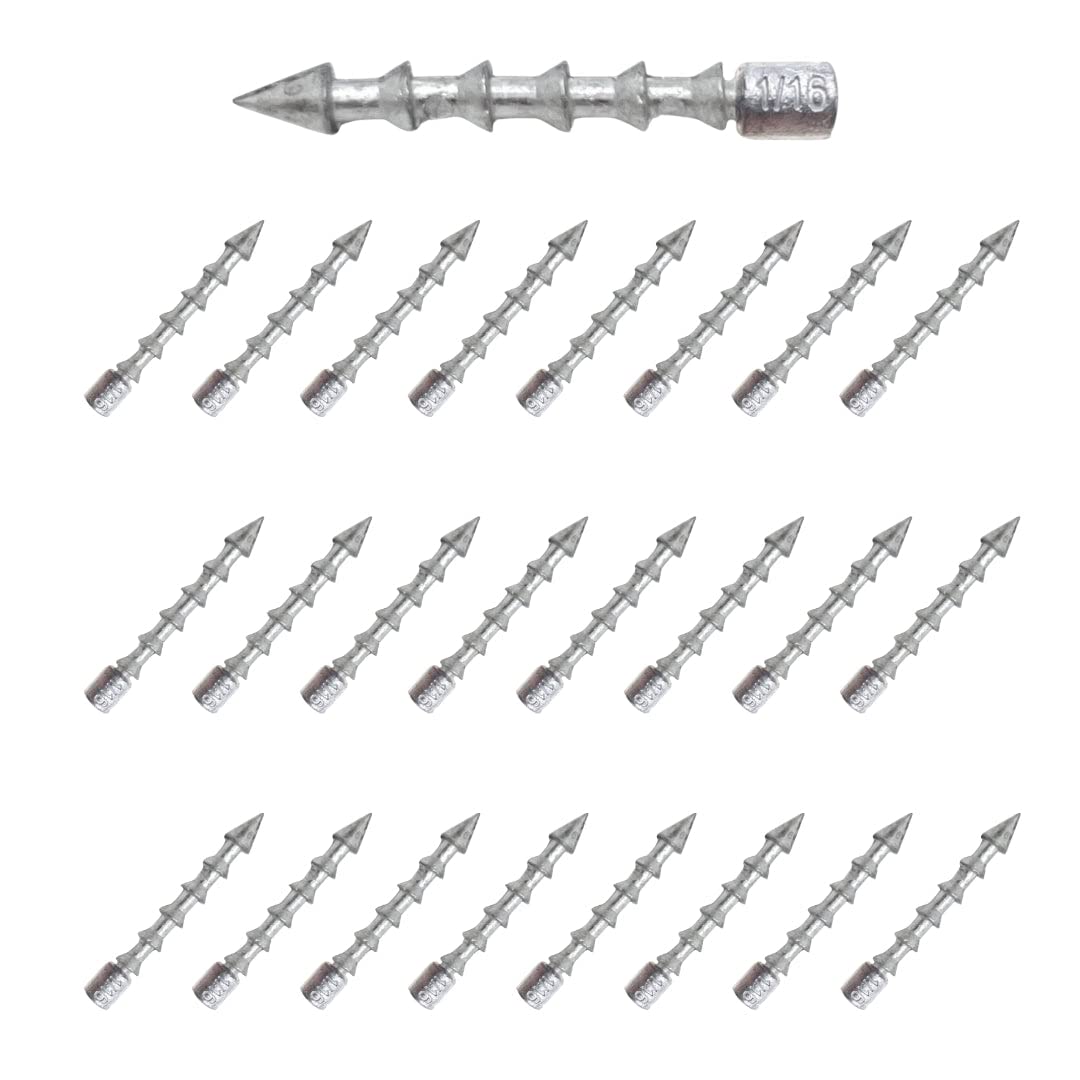 Reaction Tackle Nail Weights for Bass Fishing - Insert Pencil Sinkers for Wacky Rig, Neko Rig and Soft Plastic Lures - Freshwater and Saltwater - 1/16 Oz