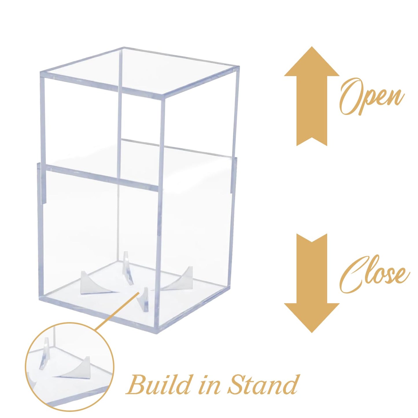 Baseball Display Case, Acrylic Baseball Holder with Wooden Base, UV Protected Acrylic Baseball Display Cube,Baseball Case for Autographed Baseball,Memorabilia Baseball (Wooden Base with Mirror)