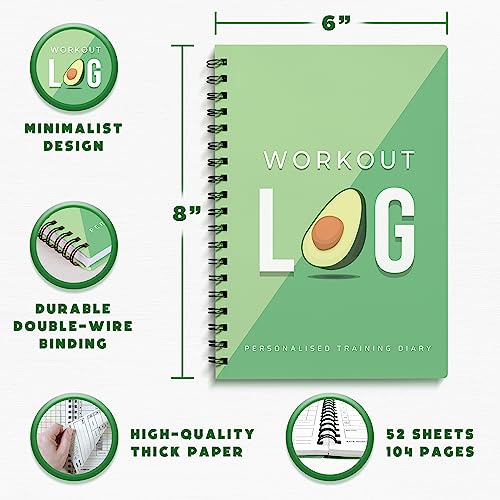 Workout Planner for Daily Fitness Tracking & Goals Setting - A5 Size, 6” x 8” - Men & Women Personal Home & Gym Training Diary - Log Book Journal - by Workout Log Gym