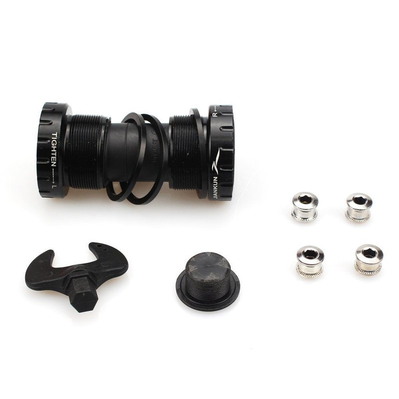 Litetop Bike Crank Arm Set Mountain Bike Crank Arm Set 175mm 104 BCD with Bottom Bracket Kit and Chainring Bolts for MTB BMX Road Bicyle, Compatible with Shimano, FSA (1 Pair)