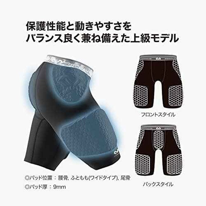 McDavid Compression Padded Shorts with HEX, Hip, Tailbone, Thigh Pads - Girdle Tights for Football, Hockey, Basketball-Unisex
