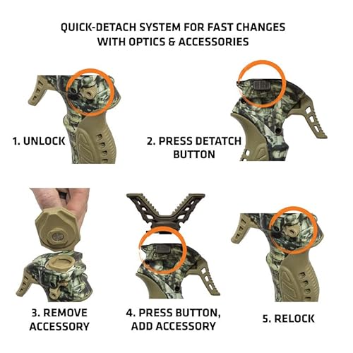 PRIMOS Hunting Trigger Stick Gen3 Shooting Stick, Adjustable Height, Quick-Detach Yoke, Durable and Lightweight, Ideal for Hunting, Shooting, and Photography
