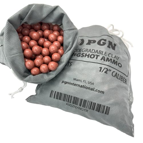 (7500 Pieces) PGN Biodegradable Clay Slingshot Ammo - 3/8" Inch (0.375" Caliber) - Straight & Precise Practice Slingshot Ammo - Non-Toxic Pocket Slingshot Ammo