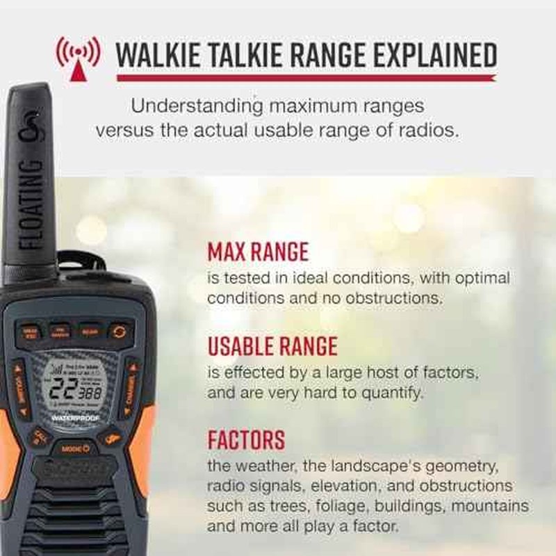 Cobra ACXT1035R FLT Floating Walkie Talkies - Waterproof, Rechargeable, Long Range up to 37-Mile Two Way Radio with NOAA Weather Alert & VOX, (2 Pack)