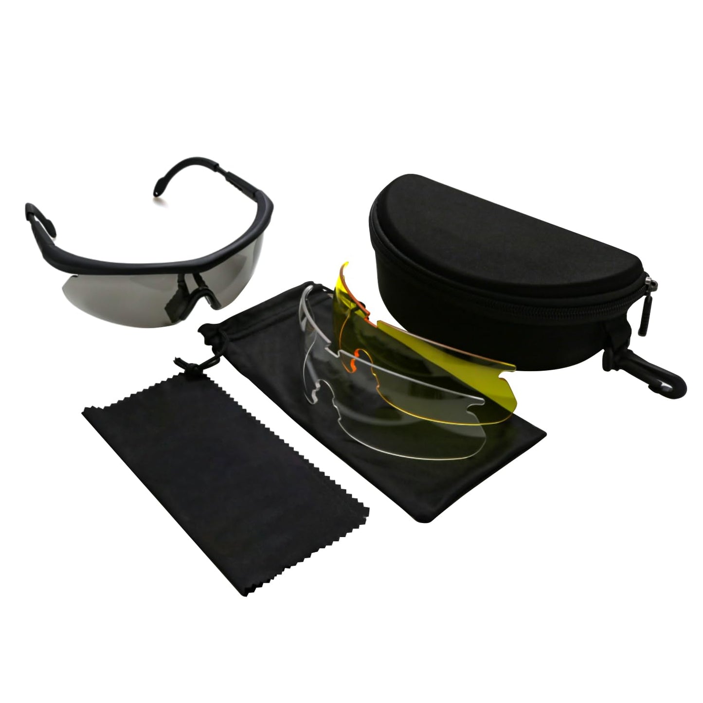 EARMOR Shooting Glasses With UV400 Protection, Anti Fog And Wind Safety Glasses for shooting, cycling, driving (3 Colors of Lens per pack)