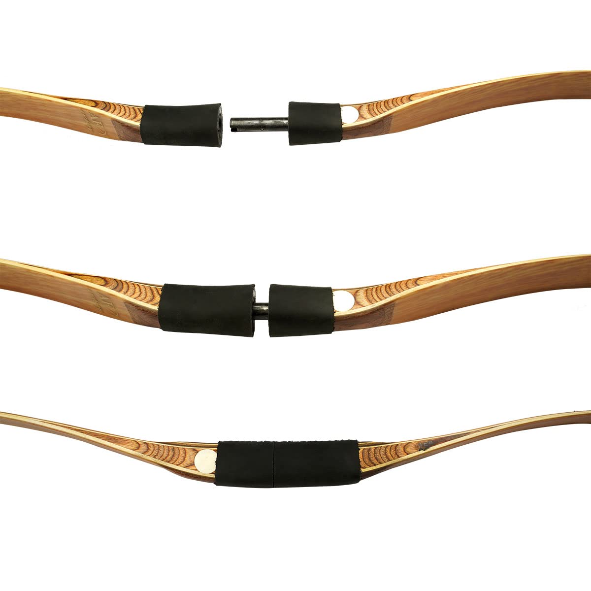 AF Archery Tatar Recurve Bow, Takedown Traditional Laminated Horse Bow for Mounted Archery and Precision Shooting, Longbow Left Right Hand(Oak, 30lbs)