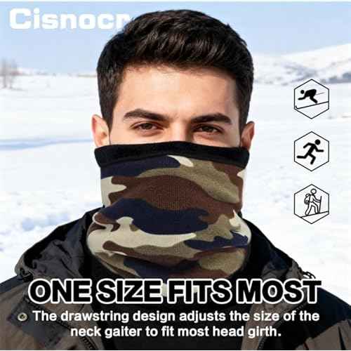 4 Pieces Winter Neck Warmers Fleece Gaiter Windproof Face Face Mask Scarf Covering for Men Women