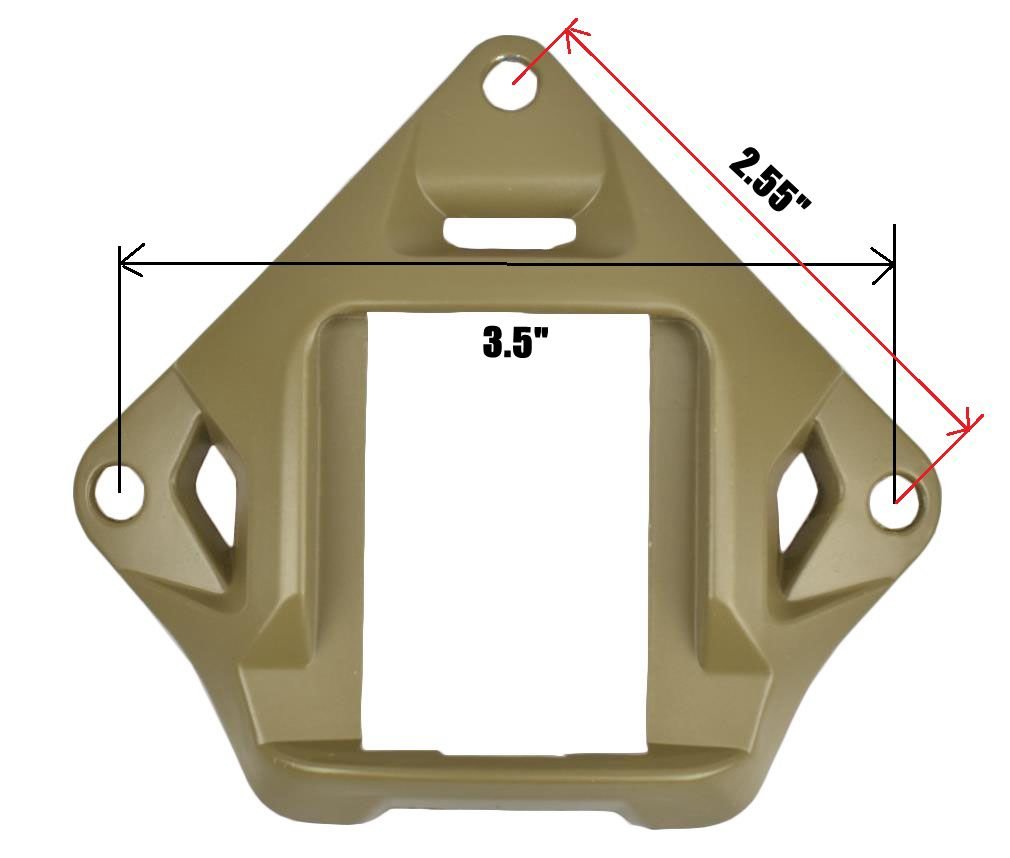 Jadedragon Tactical Helmet Night Vision Goggles Mount Shroud for Fast ACH, MICH, PASGT Tactical Helmet (Khaki)