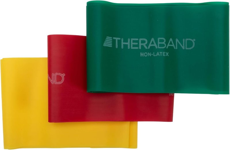 THERABAND Resistance Bands Set - Elastic Exercise Bands for Strength Training & Physical Therapy | Upper & Lower Body Fitness