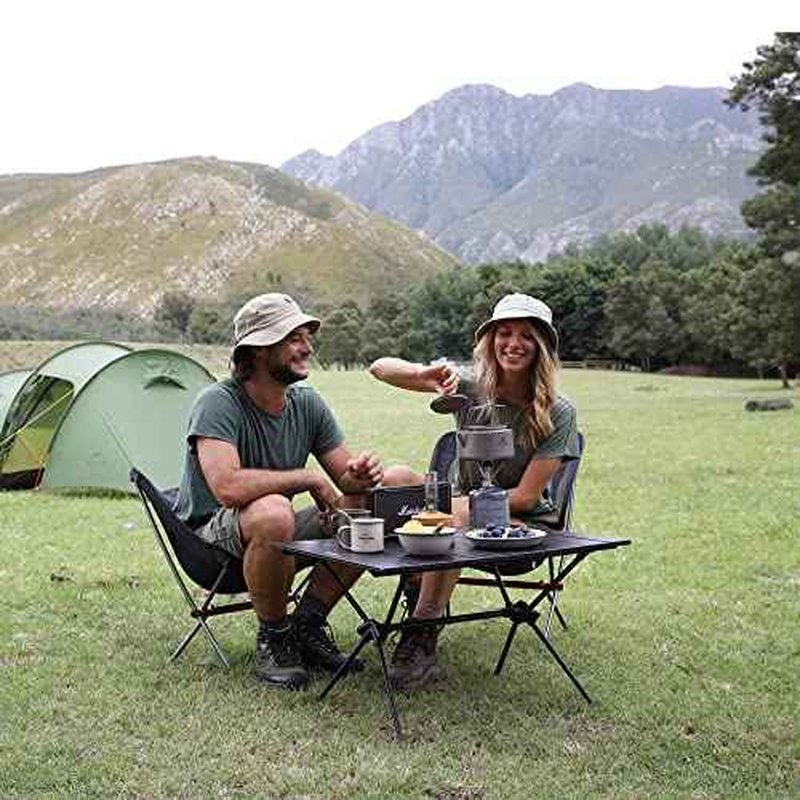 Naturehike FT11 Height Adjustable Camping Table, Ultralight Aluminum Roll Up Table with Carry Bag, Portable Backpacking Camp Table for Hiking Picnic Fishing Beach