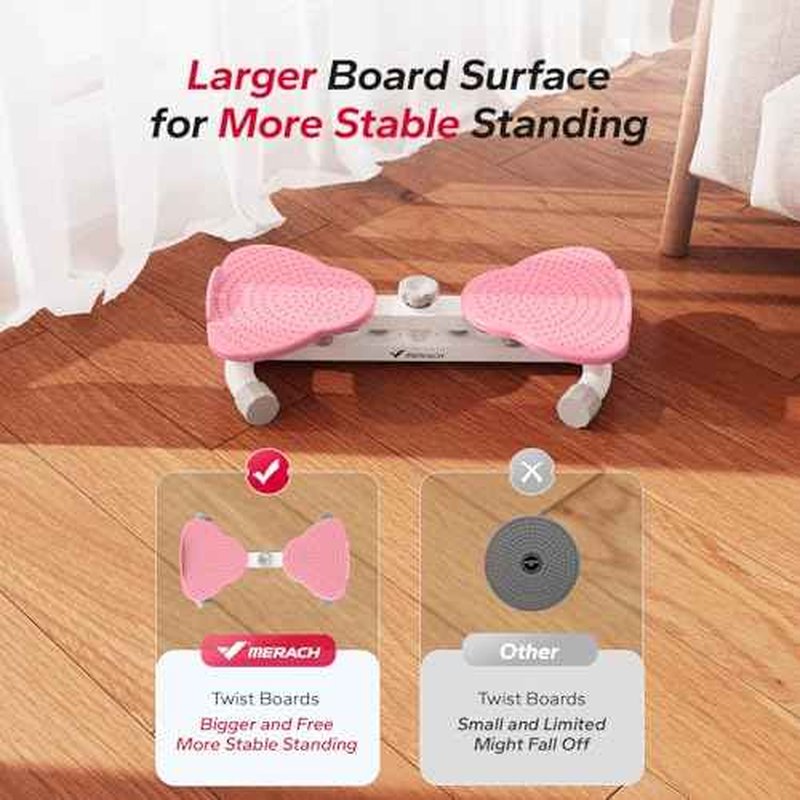 MERACH Waist Twister Machine Exercise, Ab Twist Board with 300 lbs Weight Capacity, Abs Workout for Slim Waist and Core Ab Exercise, Noiseless Home Gym Equipment for Women Men