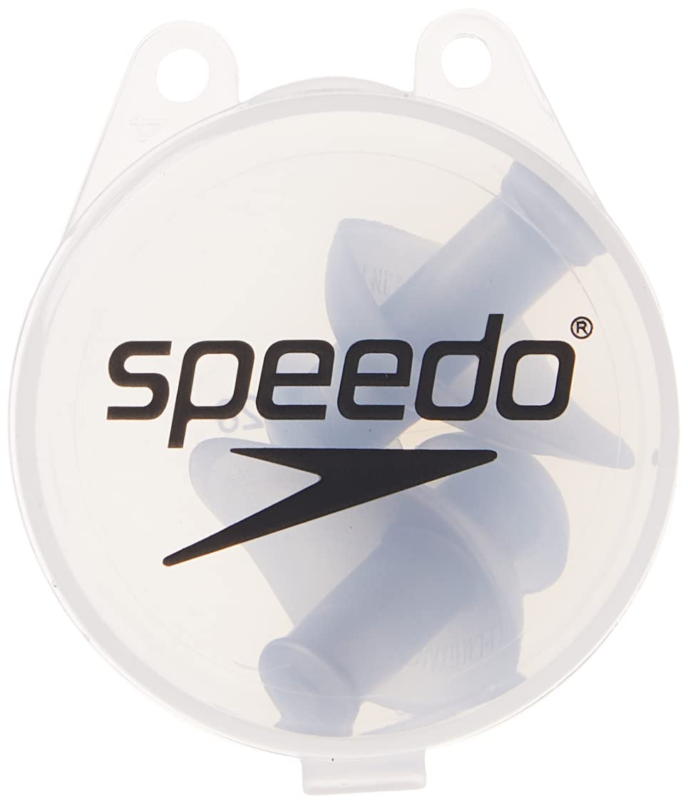 Speedo Unisex-Adult Swim Training Ergo Ear Plugs Silver, 1 Pair (Pack of 1)