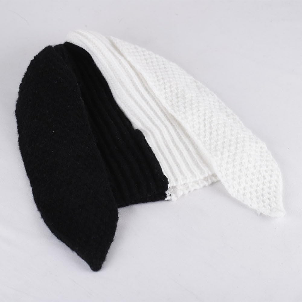 Bunny Beanie Hats for Women Cute Rabbit Beanie Crochet Hats Winter Cap Warm Skull Cap Outdoor Ski Slouchy