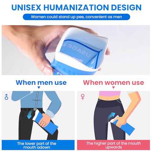 Disposable Urine Bag, 12PCS Pee Bags for Travel for Women Men, 900ML Portable Urinal Bags and Vomit Bags, Unisex Urinal Bag for Camping, Road Trip, Traffic Jam, Pregnant, Kid, Patient