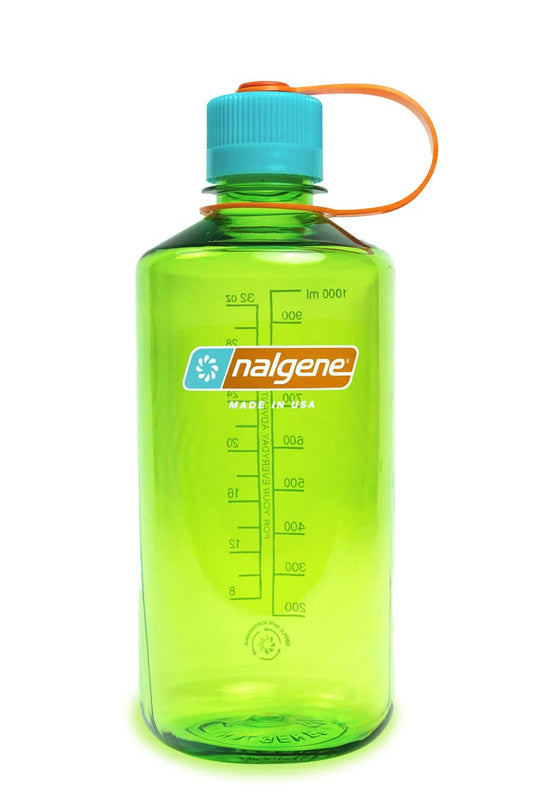 Nalgene Sustain Tritan BPA-Free Water Bottle Made with Material Derived from 50% Plastic Waste, 32 OZ, Narrow Mouth, Pear