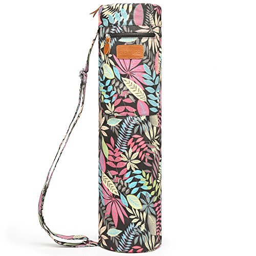 ELENTURE Yoga Mat Bag for Women - Full-Zip Yoga Mat Carrier with Pockets & Adjustable Strap - Fits 1/4" to 1/3" Thick Exercise Mats - Ideal for Class, Gym, & Park Workouts