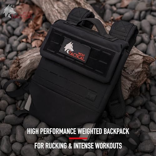 WOLF TACTICAL Weighted Backpack Rucking Backpack for Ruck Plates Weight Plates Rucksack for Running Walking Strength Training