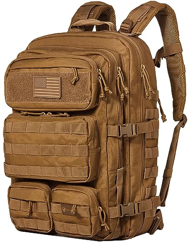 Falko Tactical Backpack 50L, 2.4x Stronger, Military Backpack, Heavy Duty Molle Large Backpack, Work, Outdoors