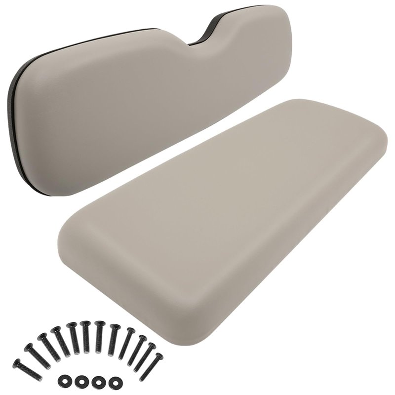 SCITOO Rear Replacement Cushions for Golf Cart Seat, Golf Cart Cushion Seat for Yamaha, for EZGO TXT RXV, for Club Car, Dedicated for Flip, Stone