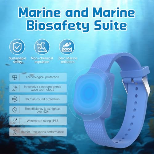 TEE-TEA Magnetic Shark Deterrent Wristband - Shark Repellent Strap for Surfing, Scuba Diving, Snorkeling, Swimming & Ocean Water Sports | Portable Anti Shark Device for Men Women Kids