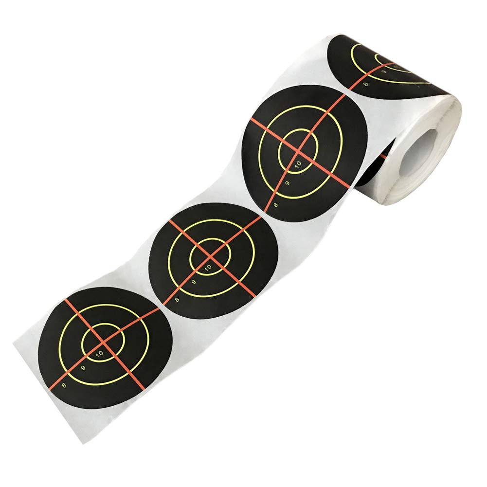 Pistep Splatter Targets for Shooting 3 Inch Reactive Paper Target Stickers 250 Self Adhesive Target Roll for BB Gun, Pellet Gun, Airsoft, Pistol, Rifle Shooting Practice