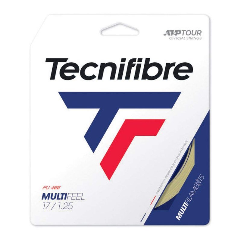 Tecnifibre Unisex – Adult's MULTIFEEL 1.25 Tennis Strings, Natural, 1.25 mm