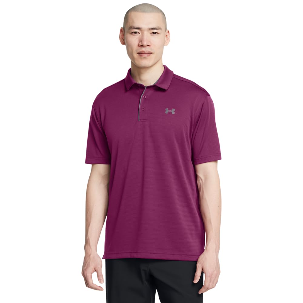 Under Armour Men's Tech Golf Polo, (505) Purple Gemini / / Pitch Gray, 4X-Large