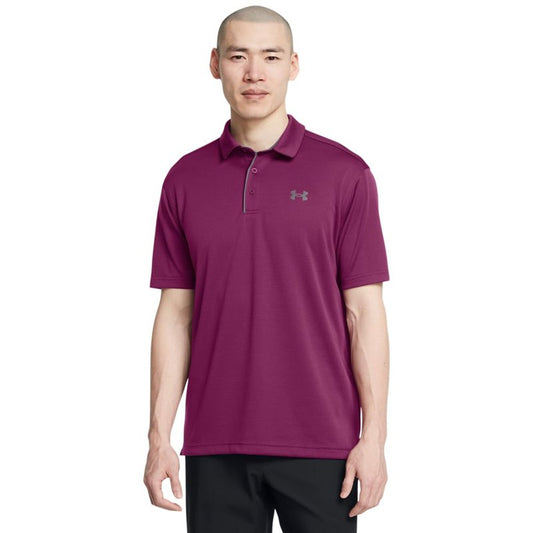 Under Armour Men's Tech Golf Polo, (505) Purple Gemini / / Pitch Gray, Large Tall