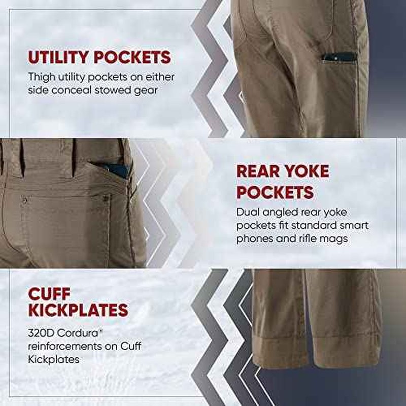 Vertx Men's Standard Cutback Technical Pants Tactical Gear with Pockets Lightweight Stretch Quick Dry Athletic Outdoor Pants