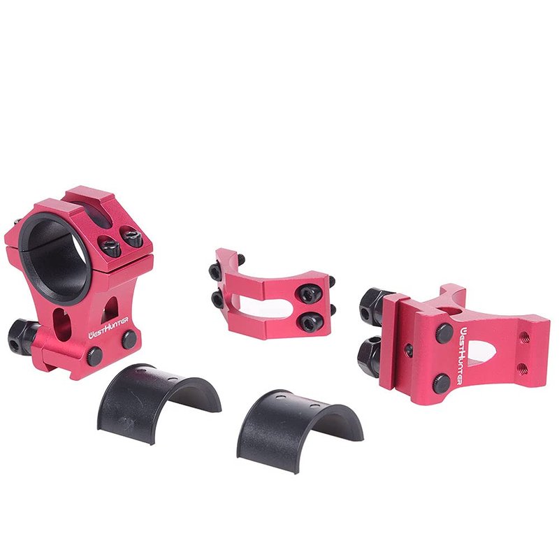 WestHunter Optics Dovetail Scope Rings, 1 Inch 30 mm Tactical Precision Scope Mount | 36 mm Center Height, Red
