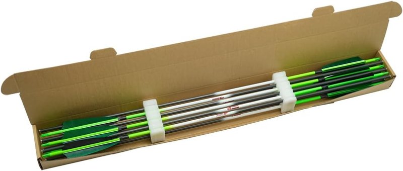 Archery Carbon Arrows - Fluorescent Hunting Practice Target Arrows with Removable Tip | Spine 250-800, Pack of 6/12
