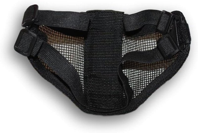 Airsoft Half Face Mask - Black Striker Tactical Protection | Durable & Lightweight Design