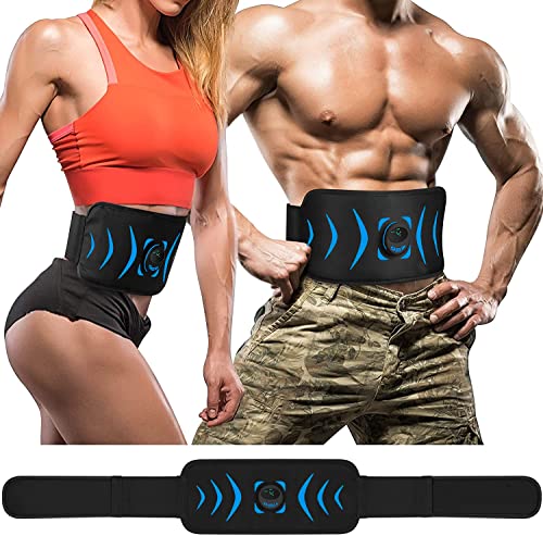 FOPIE ABS Stimulator, Abdominal Toning Belt Portable Muscle Toner Waist Trainer Fitness Trimmer Workout Equipment for Home