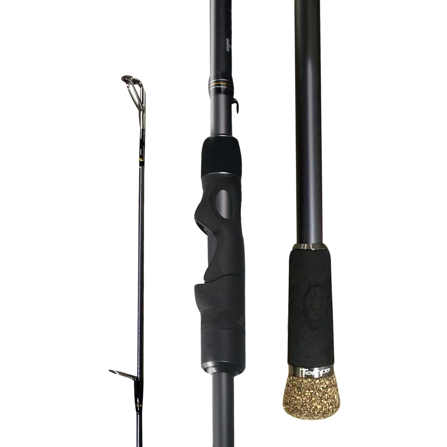 Tempo Sphera Spinning Rod - 2 Piece Carbon Fiber Fishing Rod with Fuji Reel Seat, Lightweight Fishing Rods with Stainless Steel Guides for Saltwater Freshwater Ice Fishing