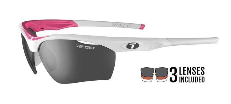 Tifosi Vero Sunglasses (Race Pink, Smoke/AC Red/Clear)