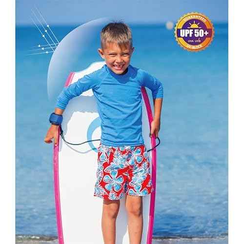 UPF 50+ Sun Shirts 5T to Youth Rash Guard for Boys and Kid Girls Long Sleeve UV Protection Sun Shirts