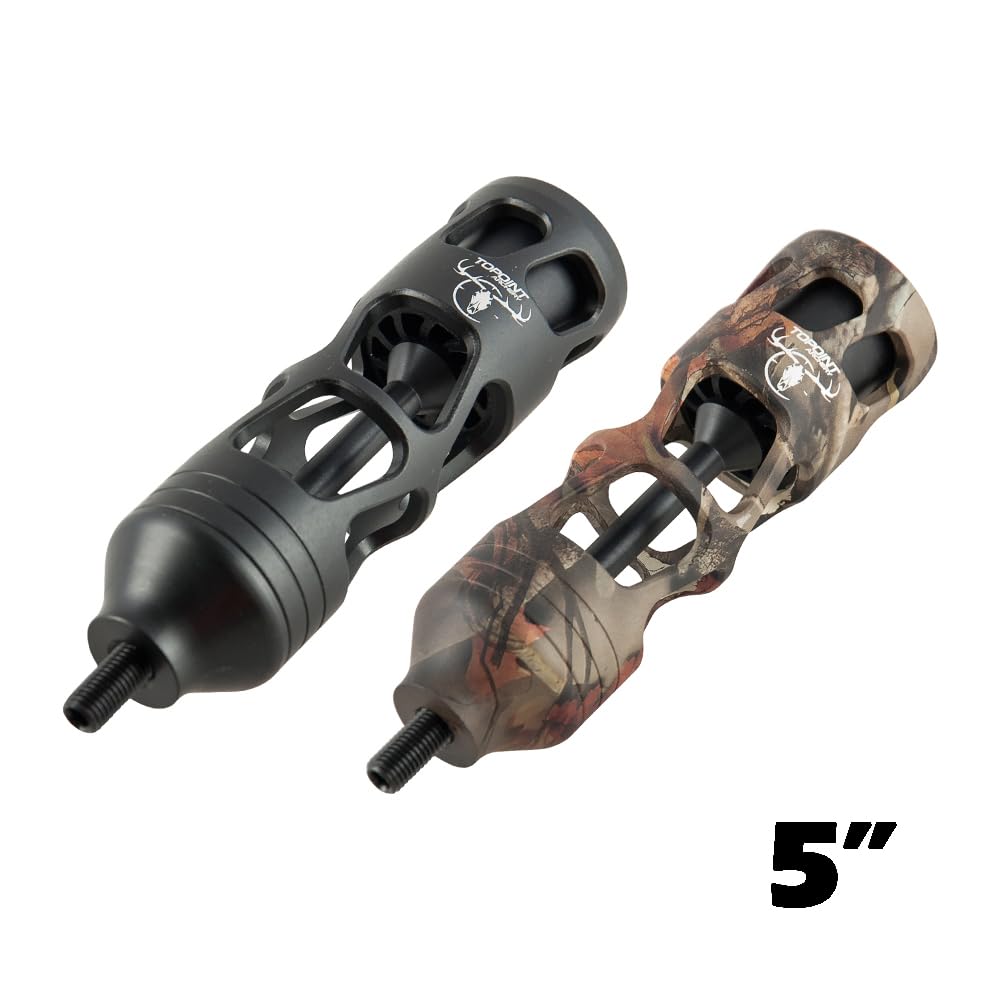 ZSHJGJR Archery Bow Stabilizer Aluminum Alloy, Shock Absorber, 5 Inch 8 Inch 11 Inch, Bow Stabilizer Vibration Damper, All-CNC Aluminum Machined for Compound Bow Accessories (Camo, 11 Inch)