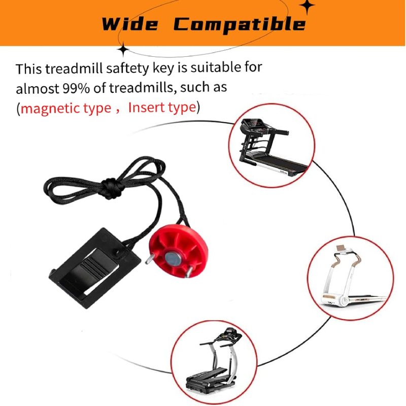WLAUBO Universal Treadmill Safety Key Magnet Replacement Round Insert Style,Compatible with Proform Weslo Golds Gym Freemotion and Healthrider Treadmill
