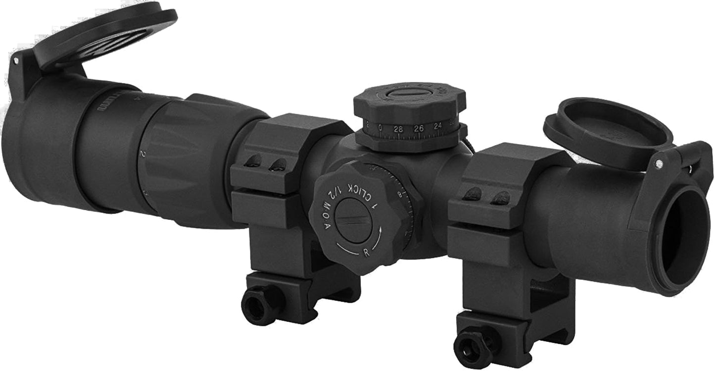Monstrum Rubberized Flip-Up Rifle Scope Lens Covers (Objective Bell | 43-48 mm Outside Diameter)
