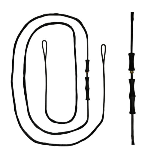 DeeRace Traditional Recurve Bow String and Bowstring Finger Savers Set, Dacron Bow String with Finger Guards (AMO 50” (Actual Length 46”), 16 Strands (Recommended for up to 65 lbs))