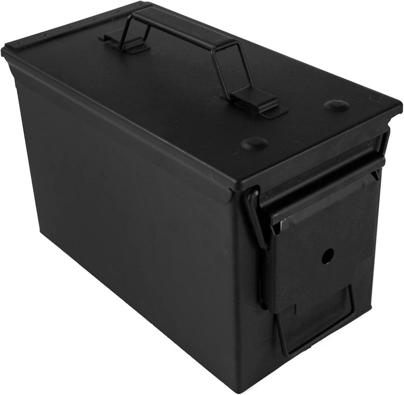 Metal Ammo Can - Lockable 30/50 Cal Bullet Storage Case | Waterproof & Airtight Container for Shotgun, Rifles, Pistols