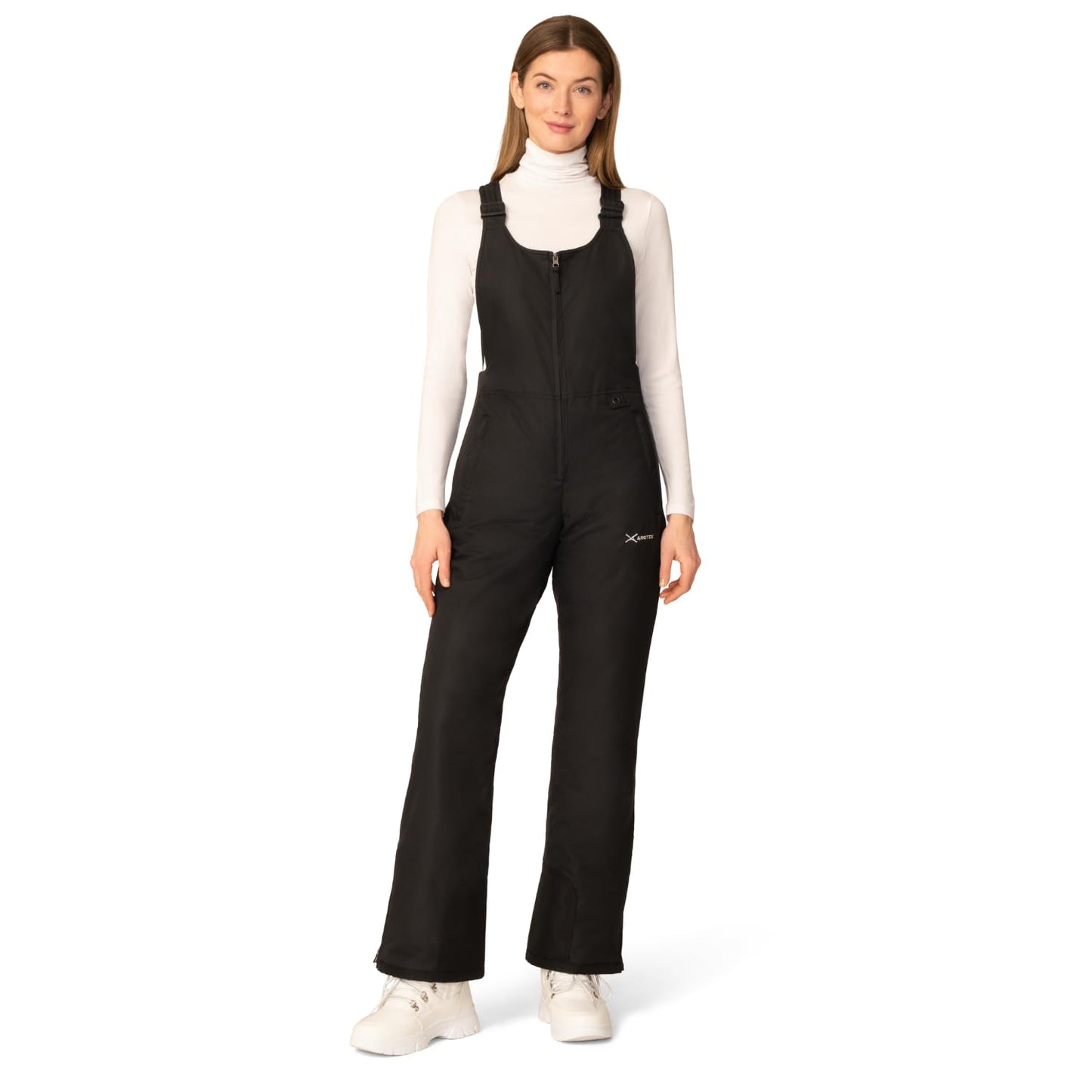 Arctix Women's Essential Insulated Bib Overalls, Black, Small Short