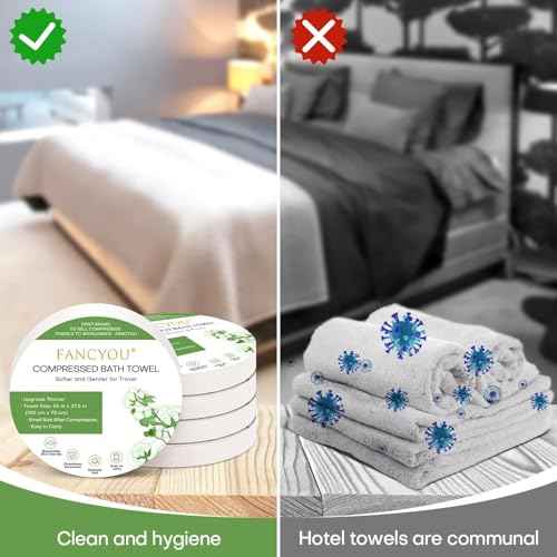 Compressed Towel Tablets Disposable Bath Towels for Travel, 55.1 x 27.5 inch Large Face Cloths Compact Reusable Body Washcloths for Hotel Bathroom Camping Beach Swimming Vacation(5 Pack Green)