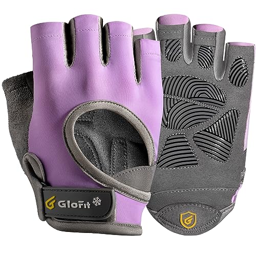 Glofit Workout Gloves for Women Men, Lightweight Weight Lifting Glove Breathable Fingerless Gym Gloves, Exercise, Fitness, Training, Cycling